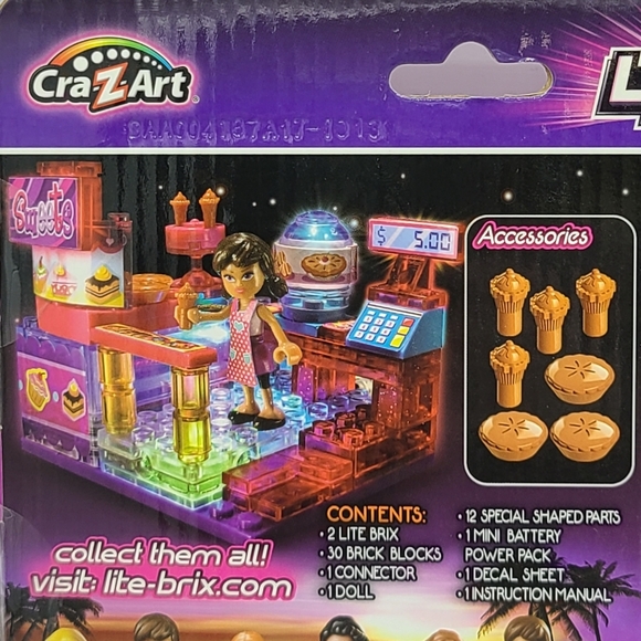 Lite Brix Super Light Building System Bakery Kiosk Play Set Girls Cra-Z-Art New - Picture 4 of 8